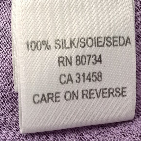 BCBG MaxAzria Purple Ruffle Pleat Silk Sleeveless Top - Picture 5 of 6